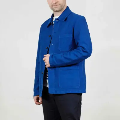 Veste Workwear en Moleskine en Coton Bio 4M/5 - Peacock — photo 2