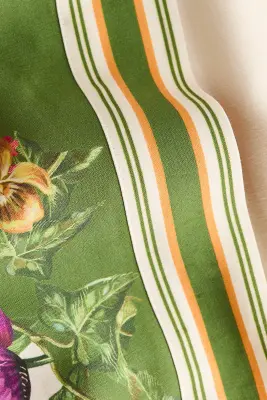 Jupe portefeuille imprimée - Vert/fleuri — photo 2