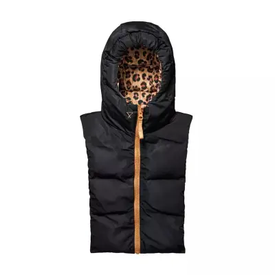 Capuche doudoune amovible léopard et noire – Fudoon — photo 4