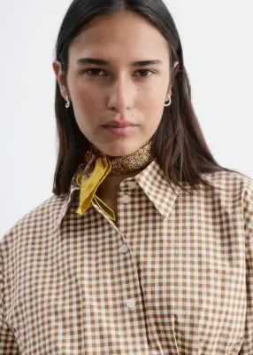 Chemise cintrée - Brun/À carreaux — photo 1