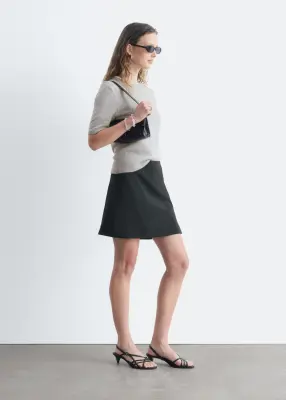 Mini-jupe à taille haute - Noir — photo 4