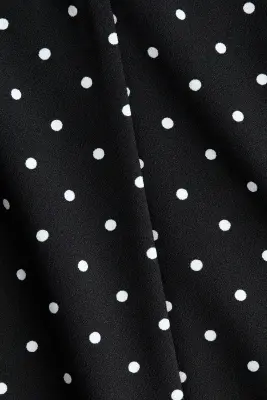 Top en jersey romanite avec fente goutte d'eau - Noir/pois — photo 3