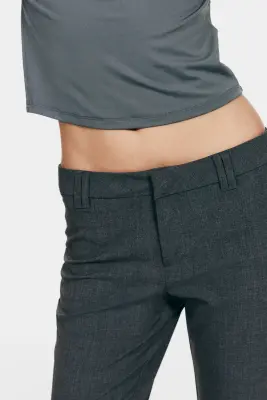 Pantalon chic évasé - Gris foncé — photo 1