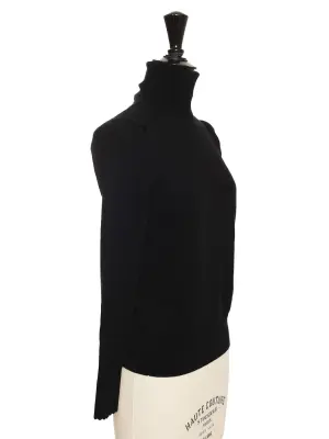 Pull col roulé en laine noire Prix boutique 690€ Taille XS/S — photo 3