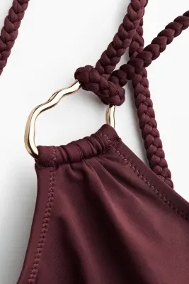 Maillot de bain asymétrique paddé - Bordeaux — photo 4
