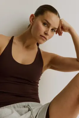 Débardeur de sport SculptMove™ - Marron chaud — photo 1