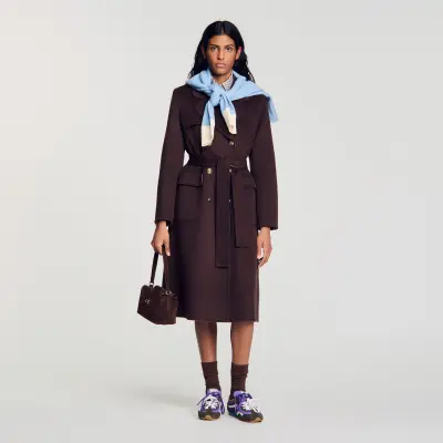 Manteau à carreaux double face