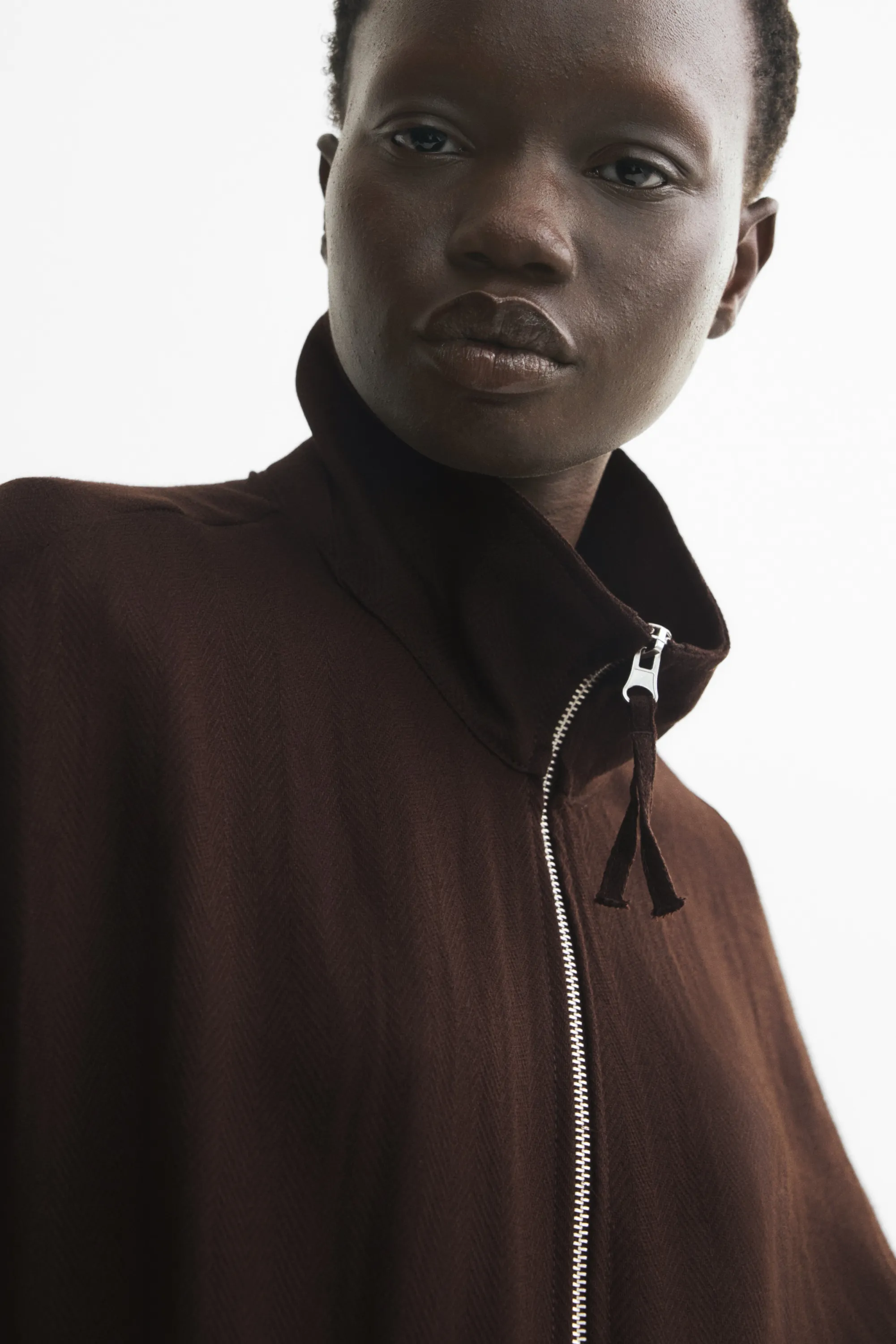 Veste à effet boule - Marron foncé