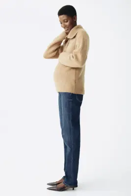 MAMA Slim Straight High Jeans - Bleu denim foncé — photo 3