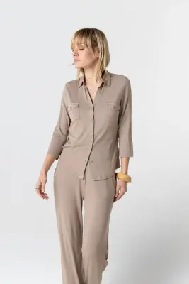 Chemise en viscose et élasthanne