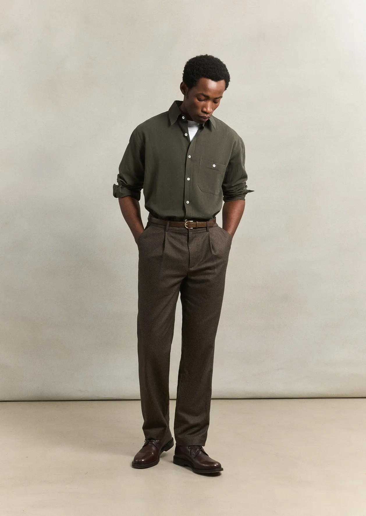 One pleat trousers