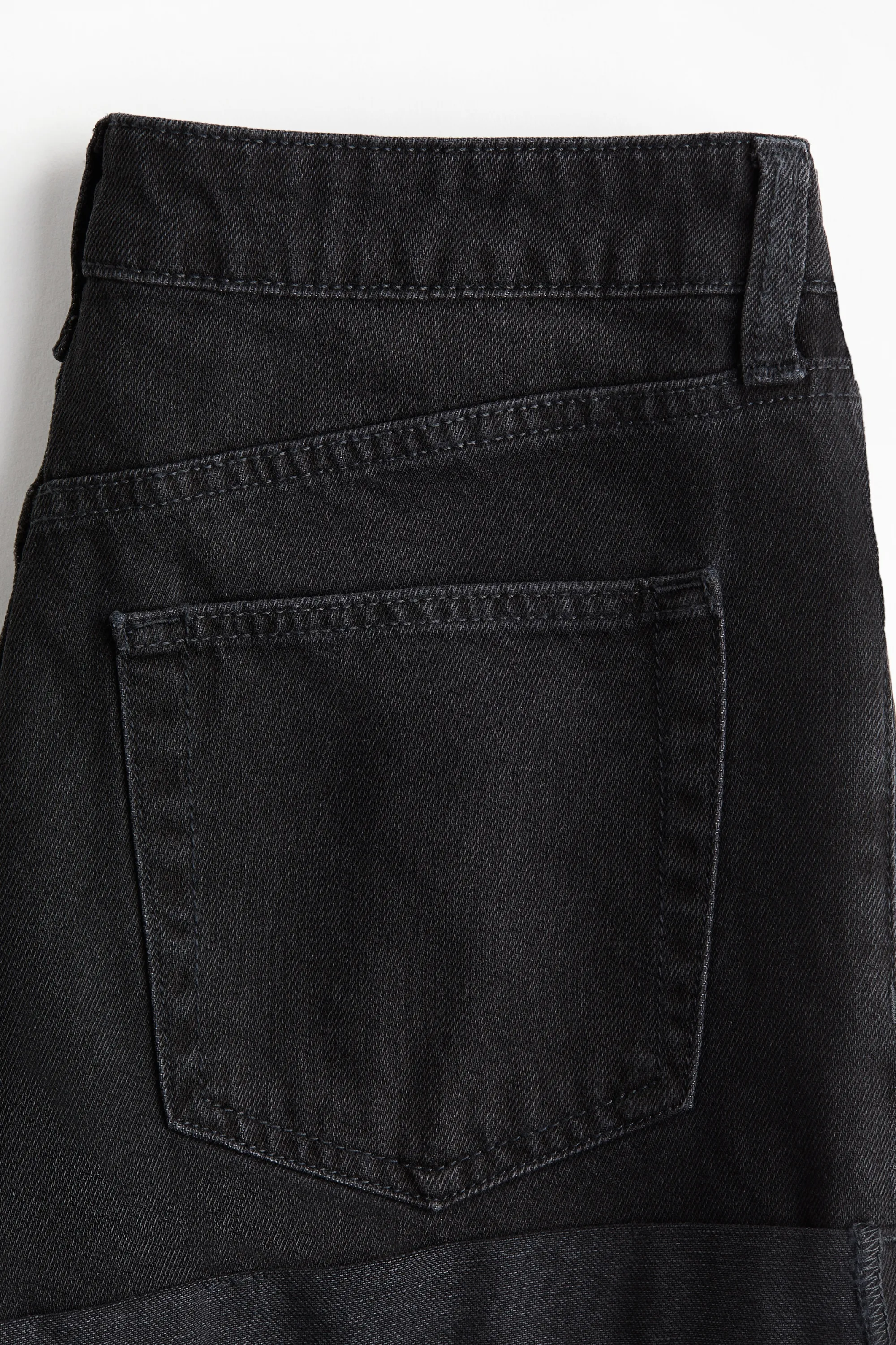 Short High en denim - Noir