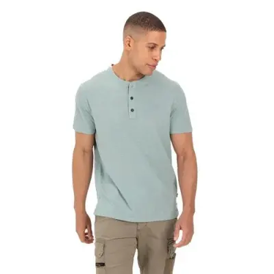 CAMEL ACTIVE TEE SHIRT BOUTON Vert amande — photo 1