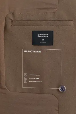 Veste de costume Wrinkle Resistant Relaxed Fit - Marron clair — photo 5