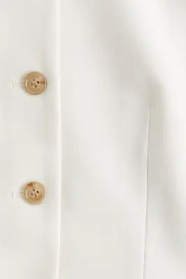 Gilet sans manches avec encolure en V et basque - Crème — photo 4