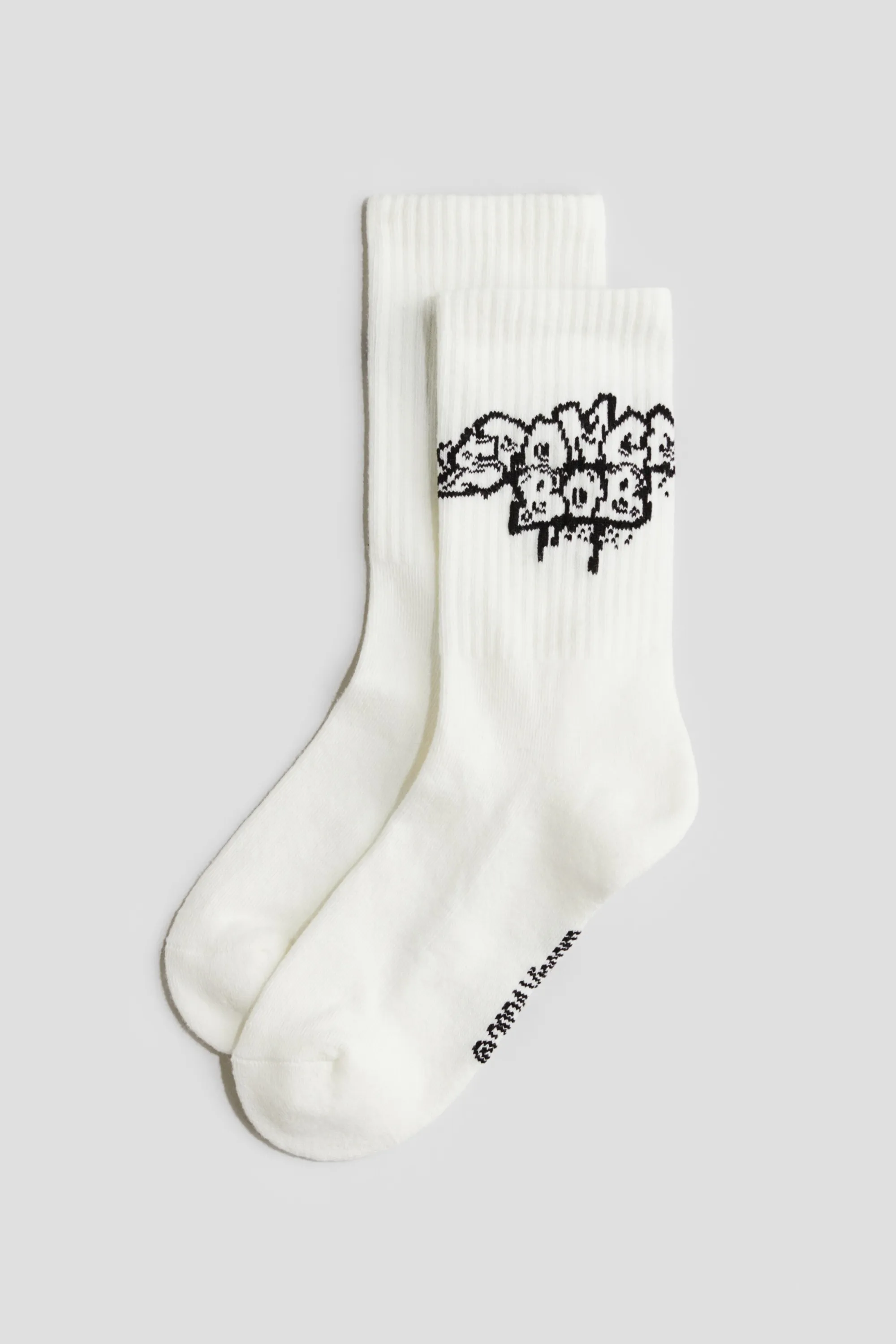 Lot de 5 paires de chaussettes à motif intarsia - Gris/Bob l'éponge