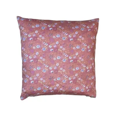 Housse de coussin fleurie rose — photo 2