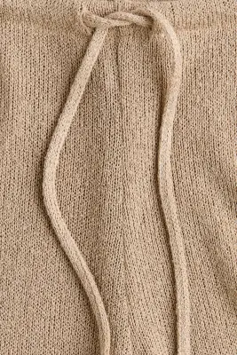 Pantalon en maille avec cordon de serrage - Beige — photo 3
