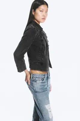 Veste croisée - Noir délavé — photo 3