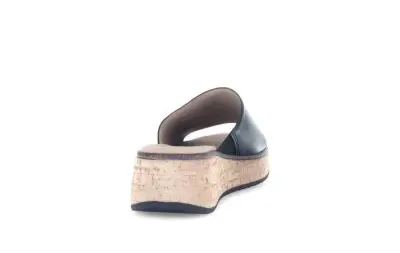 Claquettes Gabor 62.820.57 Noires - Cuir Semelle Liège Grande Pointure Femme — photo 4
