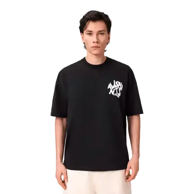 ALLSAINTS Orlando Logo Print Oversized T-Shirt Jet Black — photo 3