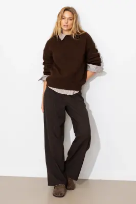 Pull oversize col rond Femme — photo 3