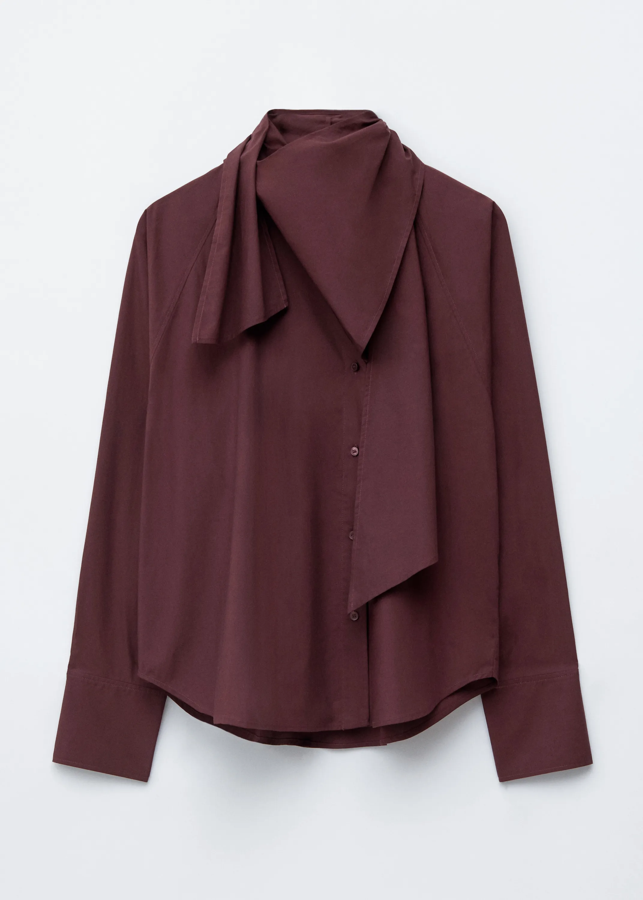 Chemise avec foulard - Rouge foncé