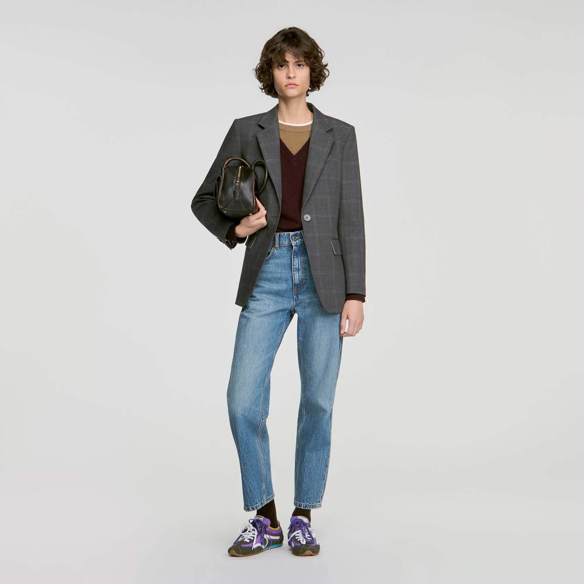 Veste de tailleur à carreaux