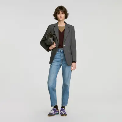 Veste de tailleur à carreaux