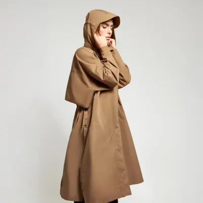 Trench imperméable unisexe moka – Fudoon — photo 2