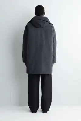 PARKA TECHNIQUE À CAPUCHE EN DUVET - GRIS FONCÉ — photo 5