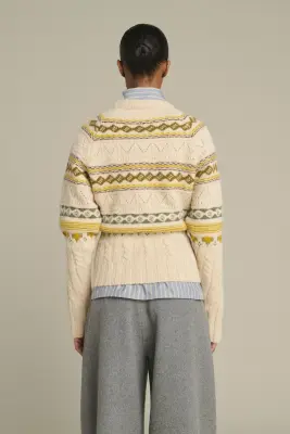 PULL LUIS MULTICO BEIGE — photo 4