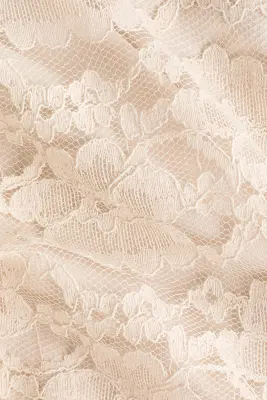 Lace peplum top - Beige clair — photo 4