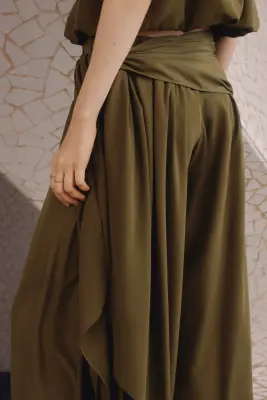 Pantalon ballon - Vert kaki foncé — photo 3