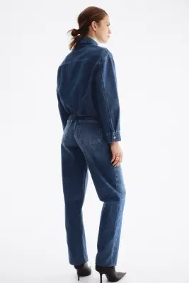 Veste oversize en denim - Bleu denim — photo 3