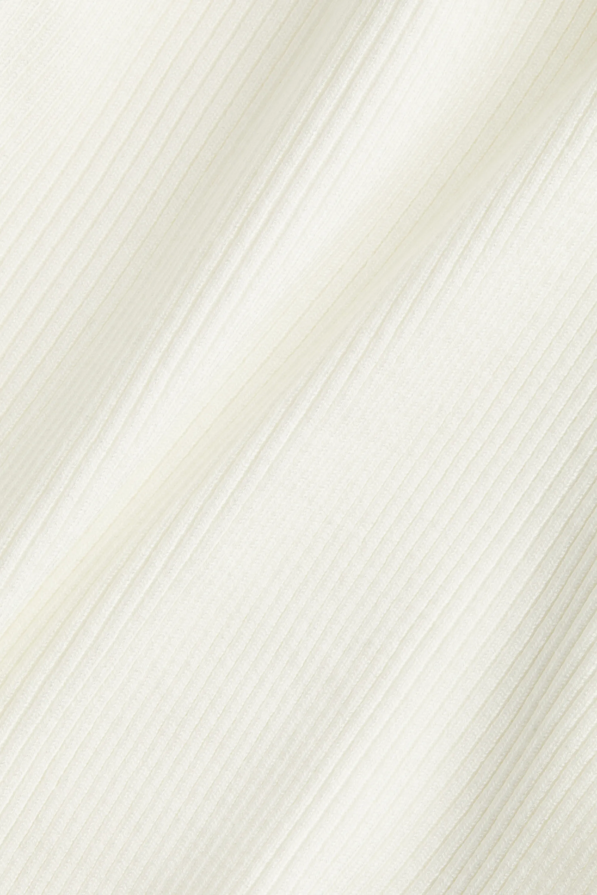Top épaules nues en maille côtelée - Blanc