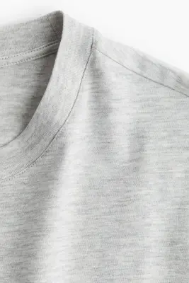 T-shirt en coton - Gris clair chiné — photo 3