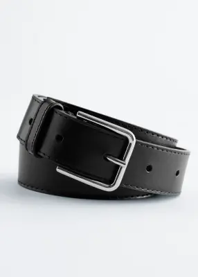Ceinture en cuir - Noir — photo 1