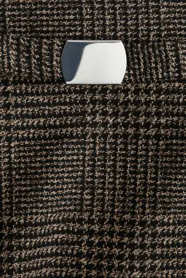 Minijupe avec ceinture - Noir/carreaux — photo 4