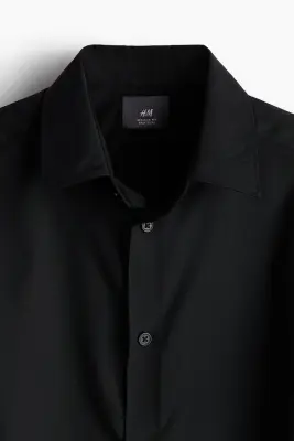 Chemise Regular Fit repassage facile - Noir — photo 4