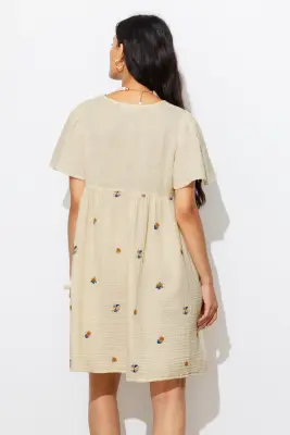 Robe brodée en gaze de coton — photo 4