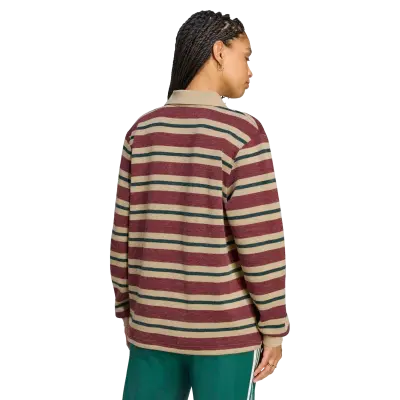 Adidas Striped Polo Shadow Red — photo 3
