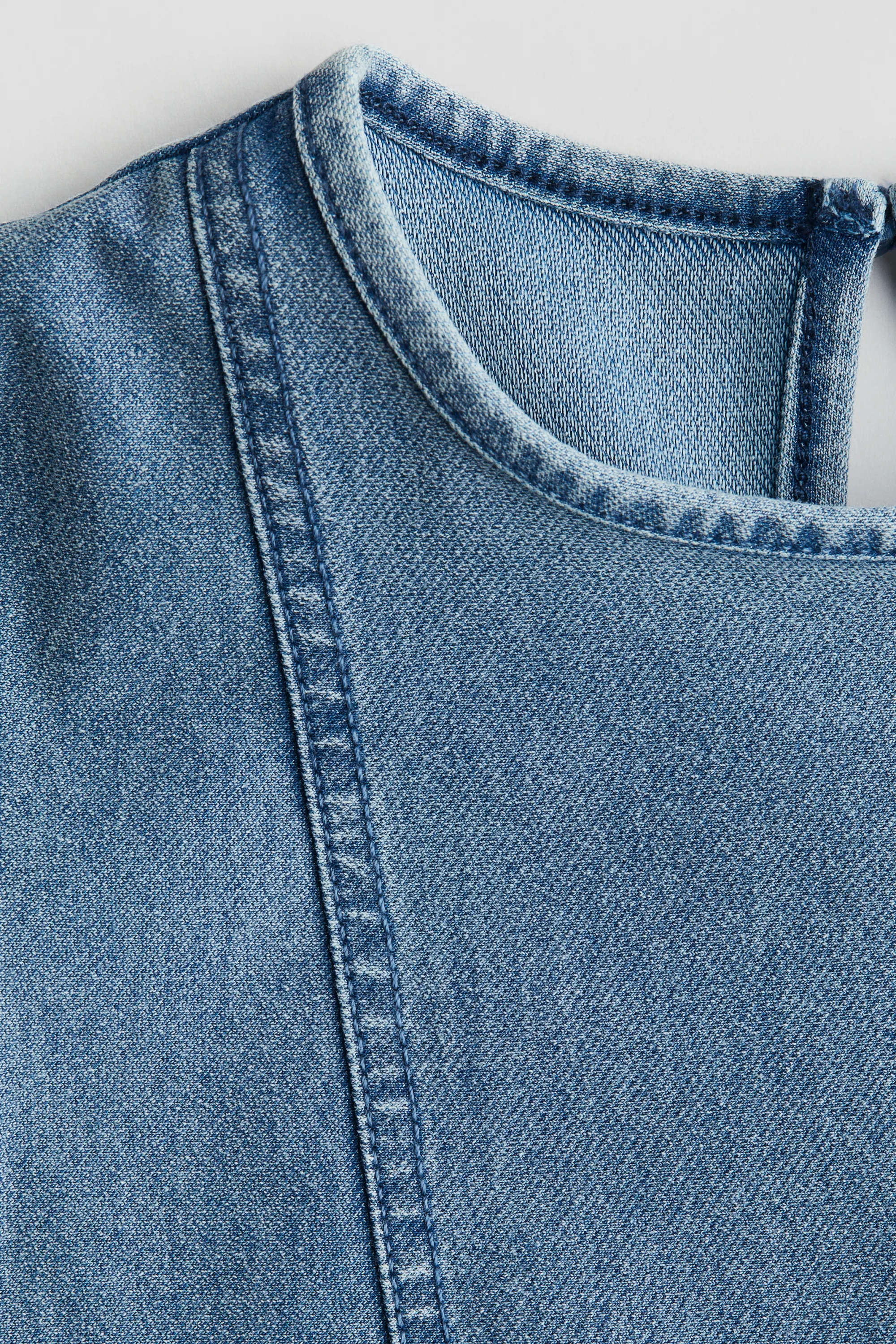 Robe en jersey façon denim - Bleu denim