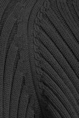 Pull côtelé en coton imprimé - Gris foncé — photo 3