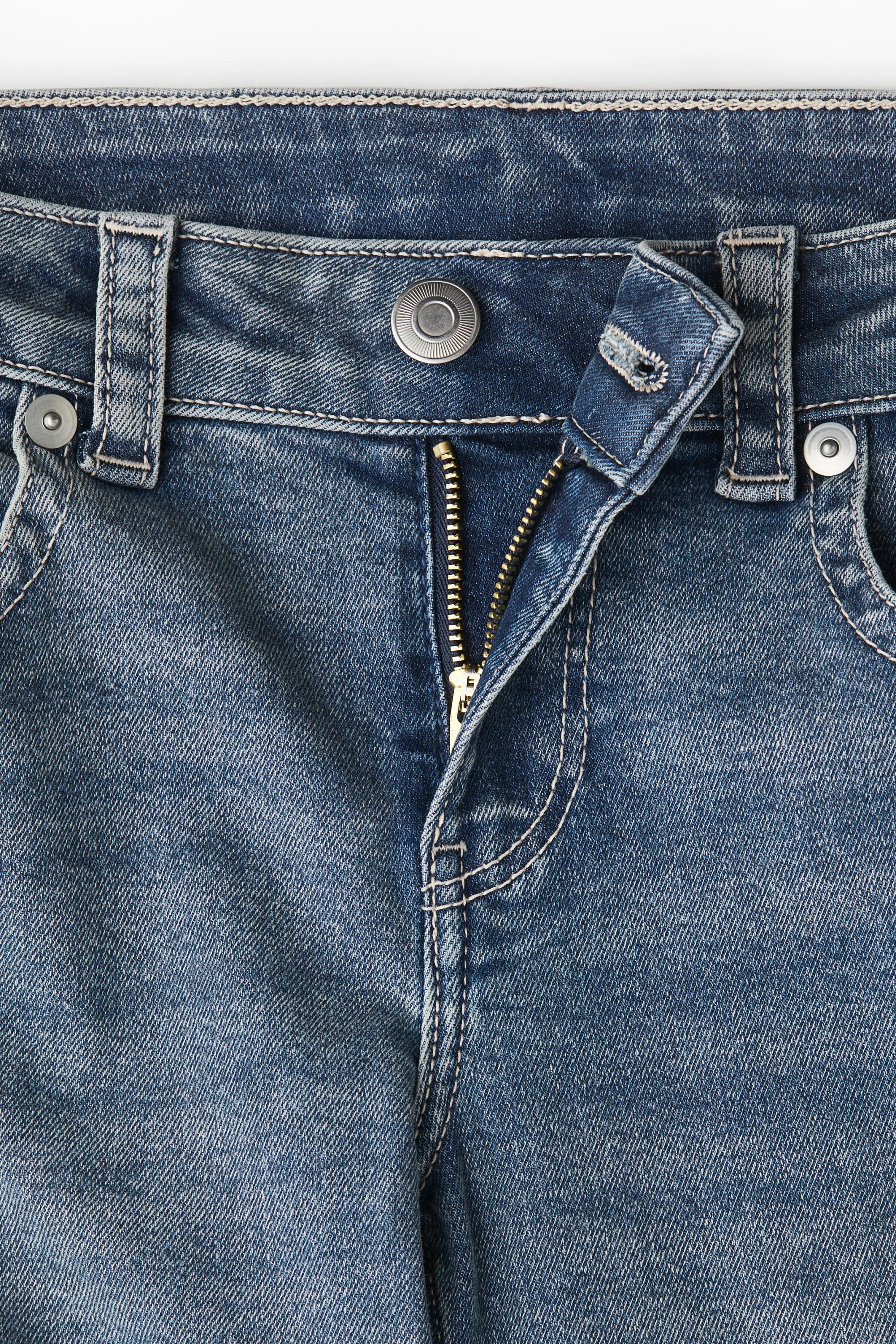 Flared Low Jeans - Bleu denim