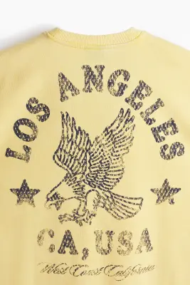 T-shirt boxy Oversized Fit - Jaune/California — photo 4