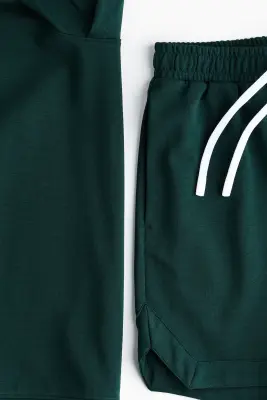 Ensemble de sport avec hoodie DryMove™ - Vert foncé — photo 3