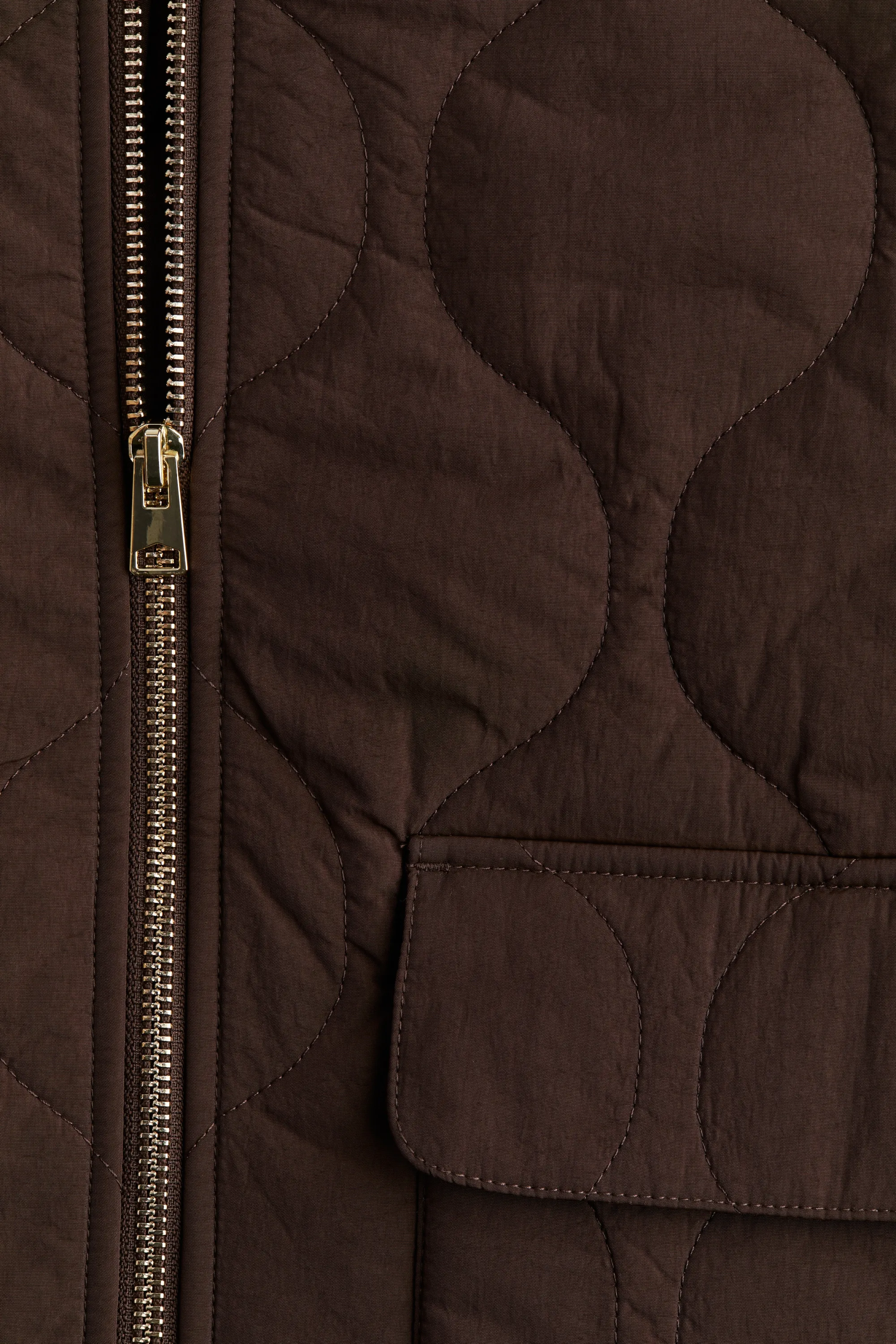 Veste oversize matelassée - Marron foncé