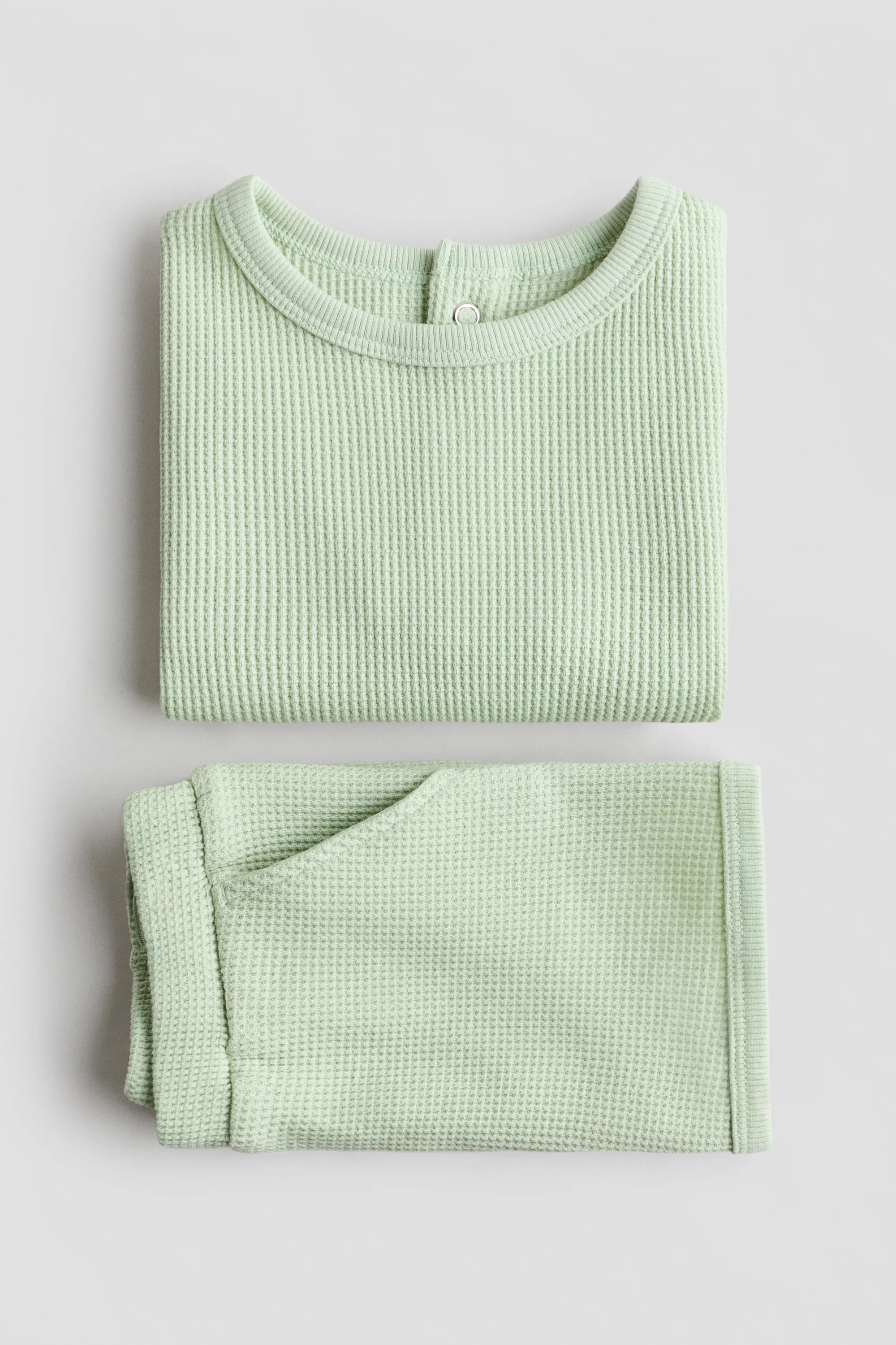 Ensemble 2 pièces en coton gaufré - Vert clair