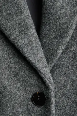 Manteau à fermeture droite - Gris chiné — photo 4